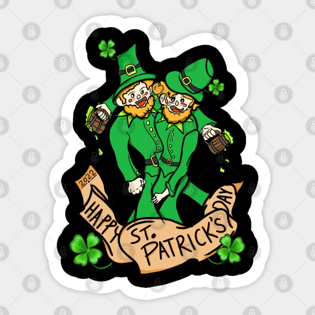 Funny St Patrick's Day Drinking Buddy Sticker by HCreatives